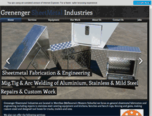 Tablet Screenshot of grenengersheetmetal.com.au